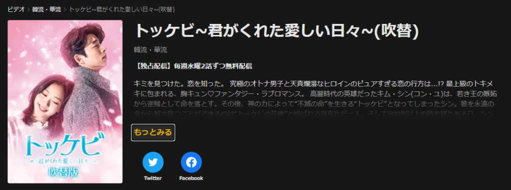 トッケビを日本語吹き替えで見るなら 無料動画やdvdをチェック 韓国ドラマ吹替サーチ