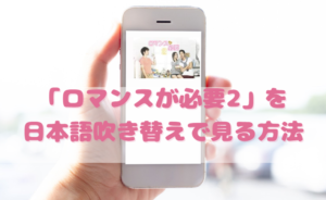 ロマンスが必要2を日本語吹き替えで見るなら？無料動画やDVDをチェック